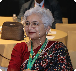 Attendee seated in conference hall