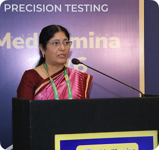 Speaker at Precision Testing podium