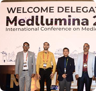 Attendee seated in conference hall