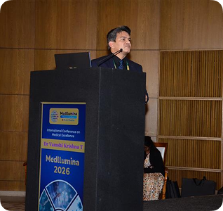 Speaker at Precision Testing podium