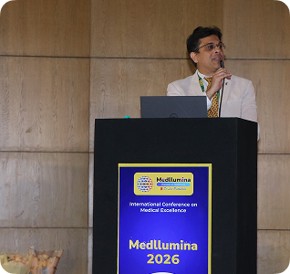 Speaker at welcome delegates podium